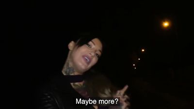 Public Agent Sexy Tattooed Horny Minx Night Time Fuck and Facial