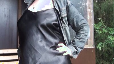 Curvy Dutch Woman With a Big Fat Ass Rubs Her Fat Pussy In Public