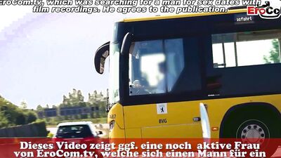 German Skinny Mature Milf goes on an real online date and forgets the condom