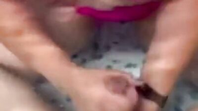 Hot tub with step mom after dad got out leads to hand job