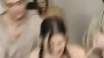 Brunette teen gets caning of her butt