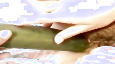 Huge Cucumber in My Pussy - Latina MILF Ardientes69 Fucks Herself to Real Orgasm