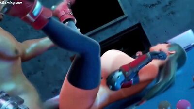 Busty Hoe takes BBC in the Ass In Public - 3D Animation