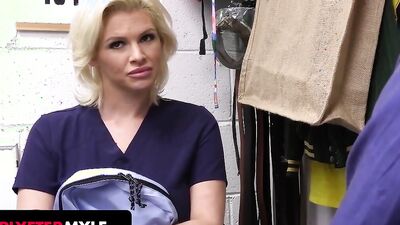 Blonde Nurse Gets Caught Shoplifting Medical Supplies - Shoplyfter (Charli Phoenix, Mike Mancini)