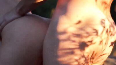 Real outdoor fucking and pussy licking with big tits teen