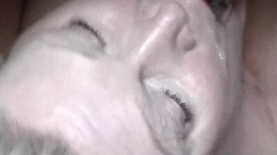 Busty gilf gives blowjob and rides