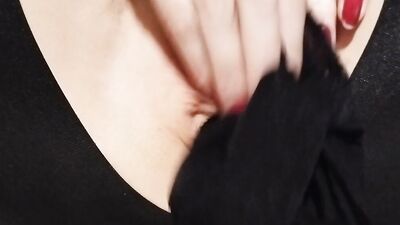 DO YOU LIKE IT WHEN I PUT MY STOCKINGS IN MY PUSSY?close up view