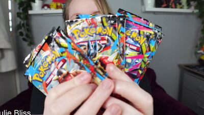 Mature British BBW gets her cosplay Pokemon card unboxed for the first time!