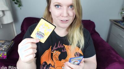 Mature British BBW gets her cosplay Pokemon card unboxed for the first time!