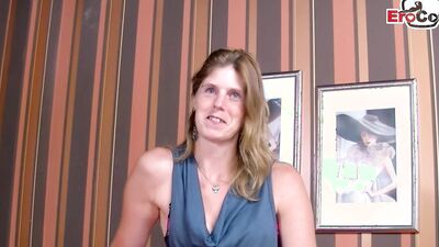 German young housewife next door persuaded to sex casting