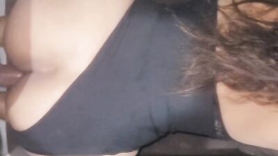 Mature Latina MILF makes loud fart while getting her huge butt creampied