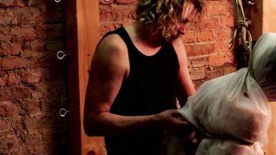 Pleasure's submissive slave restrained and punished with hardcore BDSM torment