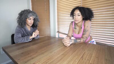 Mature Brunette Mommy Sis and her naughty friend get off on your hard cock