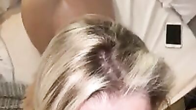 Watch this mature amateur babe with a phat ass get a hot load of cum on her big tits