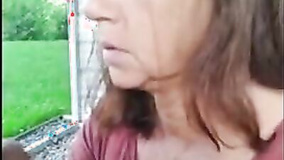 Candi Annie craves for a hot outdoor BJ & swallows cum like a true MILF