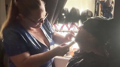 Watch as Mistress Leather dominates and makes you suck like a pro
