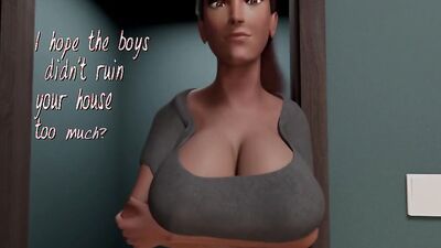 Experience the ultimate TS 3D strapon action with a stunning MILF, granny, and a hot shemale