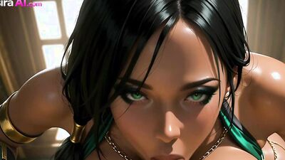 Big Tits goes wild in hot 3D ride with juicy tits and bouncing ass - watch her cum hard!