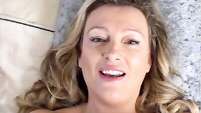 Big Tits caught stepmom spying on her while getting her mature pussy pounded in POV homemade video