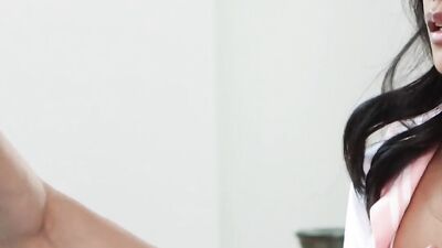 Jade Kimiko's big tits and sexy handjob will make you cum hard