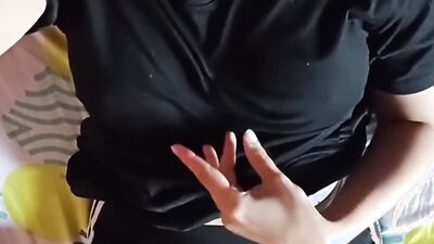 Big Tits Stepsister in Pajamas gets broken by her boyfriend's friend and gets her big tits to play with
