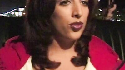Gina Caruso gets rough fucked in the car by a big cock with her big tits bouncing
