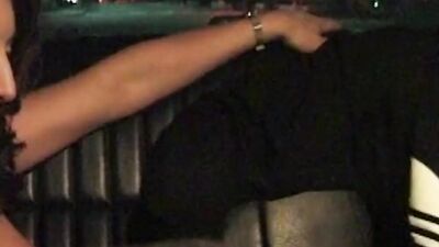 Gina Caruso gets rough fucked in the car by a big cock with her big tits bouncing