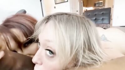 Dee Williams and Syren De Mer take turns in a hot threesome with a big-dicked stud