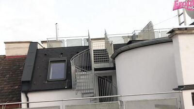 German neighbor gives a blowjob to the new neighbor