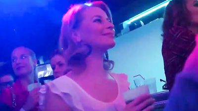 Sexy bitches fuck in club