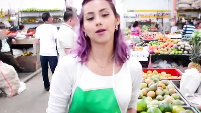 CARNE DEL MERCADO - Oiled up hard pickup and fuck with busty Latina Veronica Orozco