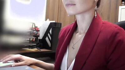 I've got a new job. Jeny Smith gets naked at her new job. Hidden cam prank