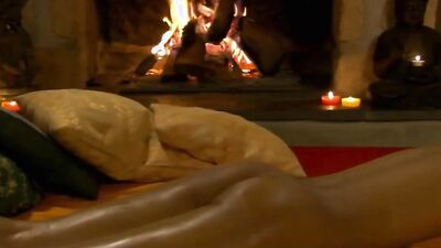 Oiled up couple is having steamy sex in this passionate scene