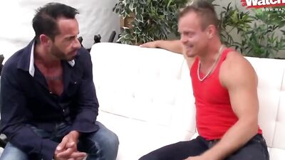 Cuckold enjoys watching as his lovely girlfriend is being fucked and facialized