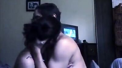 This juicy brunette gets super wet when fucking in front of the webcam