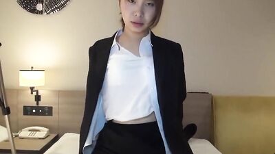 Japanese cutie rides a cock in this POV sex scene