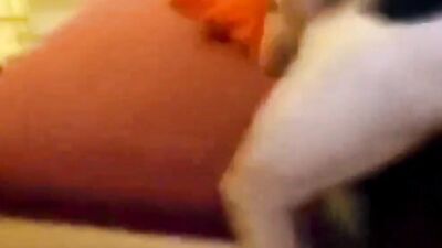 Nice cougar is being brutally shagged from behind by her neighbor