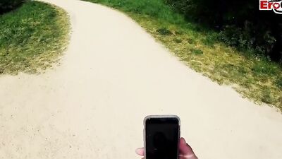 This chubby girl loves when her man fucks her in the woods