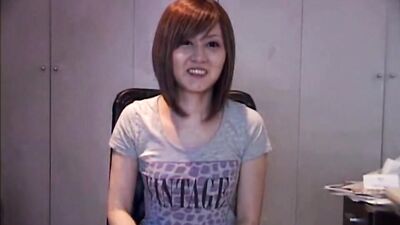 Asian cutie lets stepbrother play with her nice titties and gives BJ