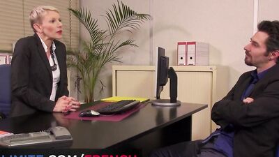 French mature boss lady gets fucked in the ass deeply