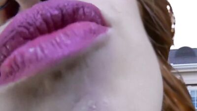 Giantess MILF is stripping and being naughty for the camera