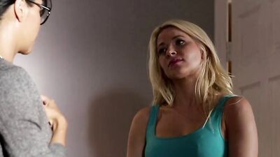 Anikka Albrite and Dana Vespoli are licking one another 69 style
