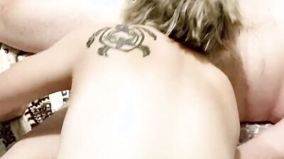 Amateur mom is filmed from up close while receiving some cock