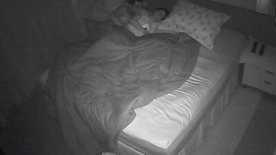 Hidden night camera catches some steamy sex in the bedroom