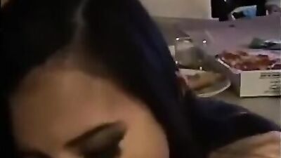 MILF is being secretly filmed while giving blowjob to a stranger