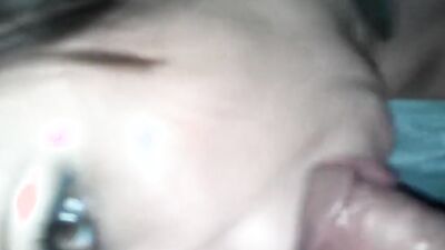 Kinky mom is filmed by her stepson while swallowing his cock