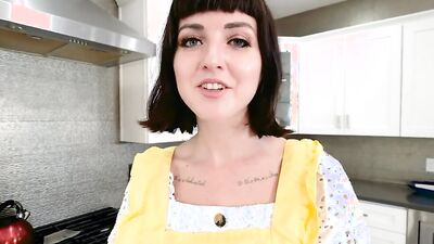 Brunette MILF sucks a dick and rides it in POV scene