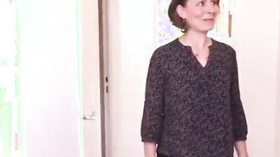 Horny mature woman is drilled with neighbor's thick hard pecker