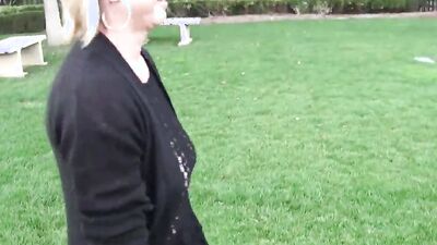 Euro MILF sucks cock in Starbucks bathroom