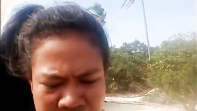 These Asian mature ladies are playing with sex toys outdoors